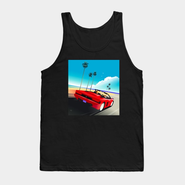 Outrun Tank Top by Ricard Jorge illustration